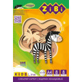 Картон цветной двухсторонний, А4, 8 цветов - 8 листов, 200г/м2, KIDS Line